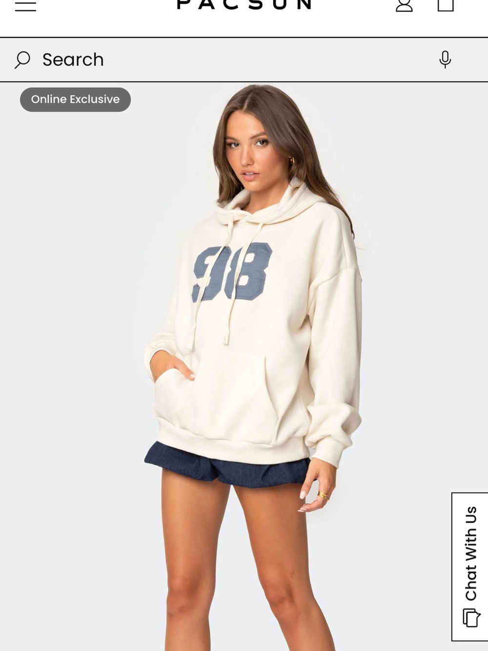 Edikted Cream 98 Graphic Hoodie